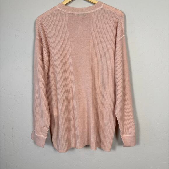 Madewell NWT Women's Size Large Lightweight Alpaca Barons Varregated Rib Sweater - Picture 3 of 13